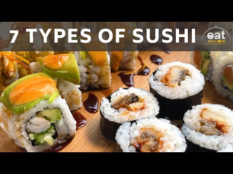 Different types of sushi rolls to make at home